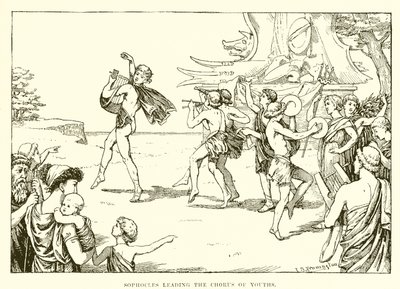 Sophocles Leading the Chorus of Youths by English School