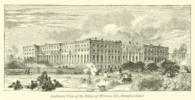 South-east View of the Palace of William III, Hampton Court by English School