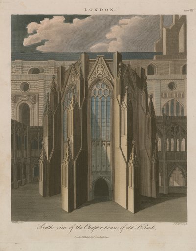 South view of the Chapter House of old St Paul