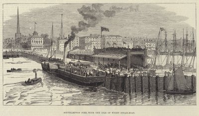 Southampton Pier, with the Isle of Wight Steam-Boat by English School