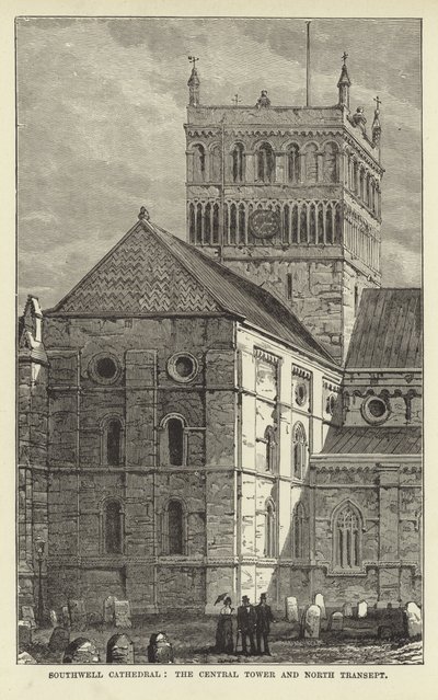 Southwell Cathedral, the Central Tower and North Transept by English School