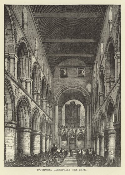 Southwell Cathedral, the Nave by English School