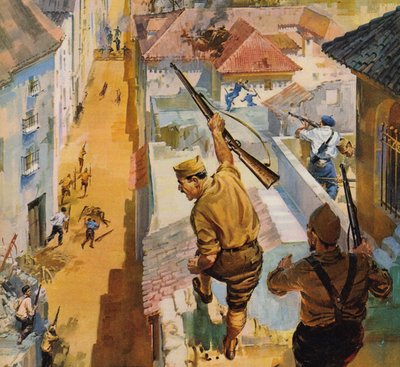 Spanish Civil War by English School