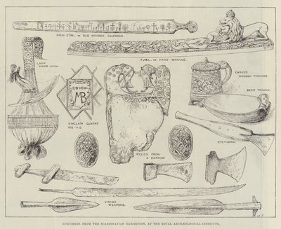 Specimens from the Scandinavian Exhibition, at the Royal Archaeological Institute by English School
