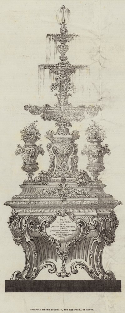 Splendid Silver Fountain, for the Pasha of Egypt by English School