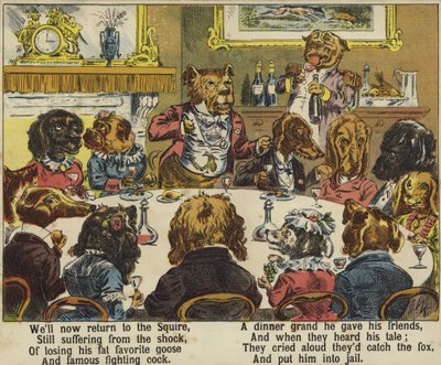 Squire Bull and the Fox by English School