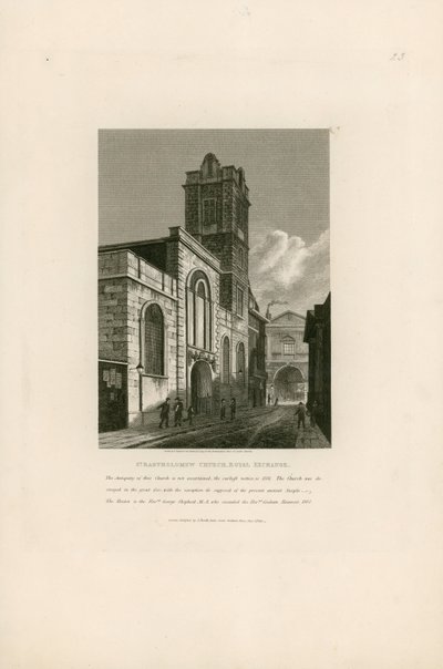 St Bartholomew Church, Royal Exchange, London by English School