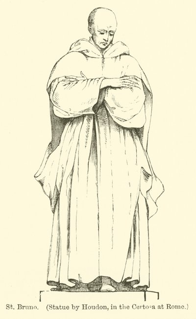 St. Bruno, Statue by Houdon, in the Certosa at Rome by English School