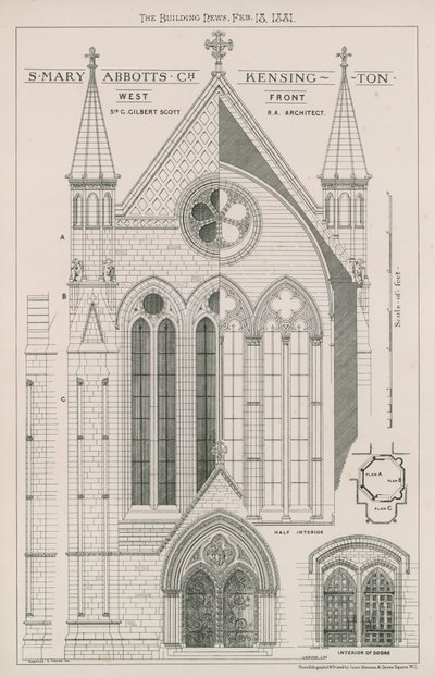 St Mary Abbots Church, Kensington by English School