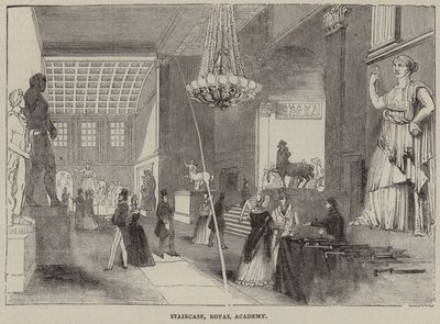 Staircase, Royal Academy, London by English School