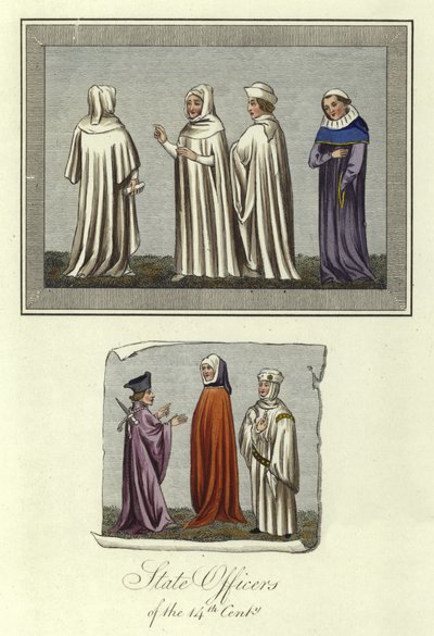 State Officers of the 14th Century by English School