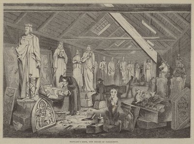 Statuary Room, New Houses of Parliament by English School