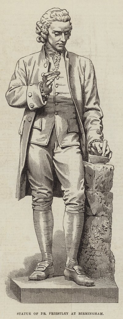 Statue of Dr Priestley at Birmingham by English School