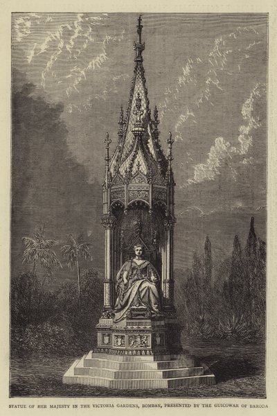 Statue of Her Majesty in the Victoria Gardens, Bombay, presented by the Guicowar of Baroda by English School
