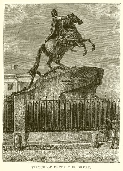 Statue of Peter the Great by English School