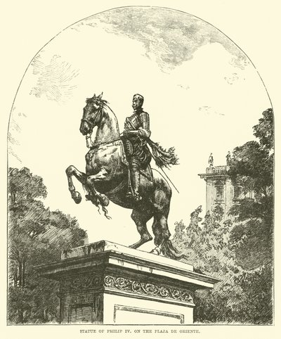 Statue of Philip IV, on the Plaza de Oriente by English School