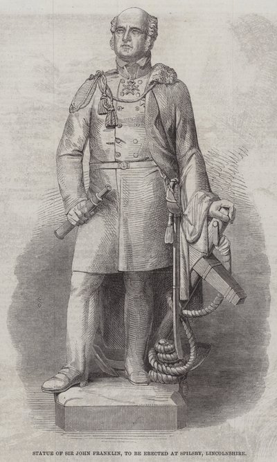 Statue of Sir John Franklin, to be erected at Spilsby, Lincolnshire by English School