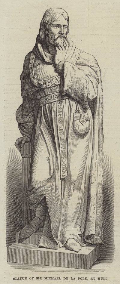 Statue of Sir Michael de la Pole, at Hull by English School