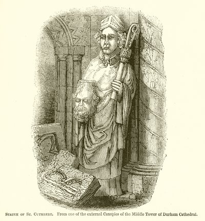 Statue of St. Cuthbert by English School