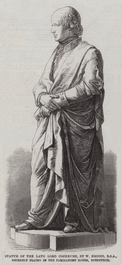 Statue of the late Lord Cockburn, by W Brodie, RSA, recently placed in the Parliament House, Edinburgh by English School