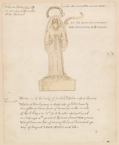 Statue, Tomb of Judeth Wheler Who Died 21 August 1602 by English School