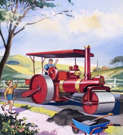 Steam Roller Driver by English School