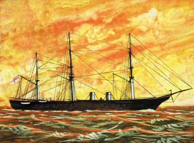 Steam boat by English School