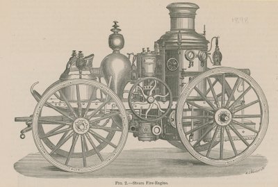 Steam fire engine by English School