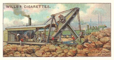 Steam Shovel at Work by English School