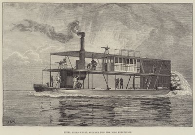 Steel Stern-Wheel Steamer for the Nile Expedition by English School