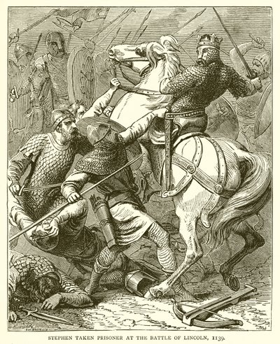 Stephen taken Prisoner at the Battle of Lincoln, 1139 by English School