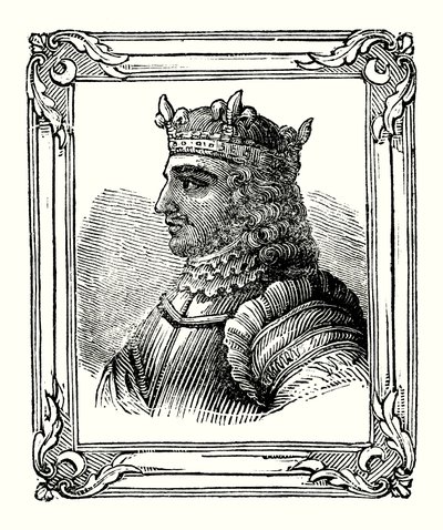 Stephen was born in 1104, crowned in 1135, and died in 1154 by English School