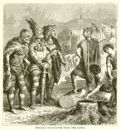 Stilicho Negotiating with the Goths by English School