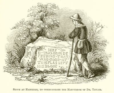 Stone at Hadleigh to Commemorate the Martyrdom of Dr. Taylor by English School
