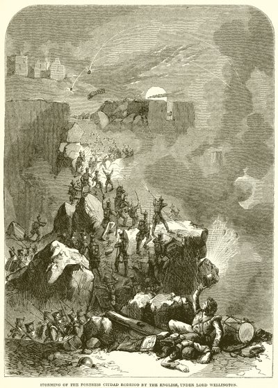 Storming of the Fortress Ciudad Rodrigo by the English, under Lord Wellington by English School