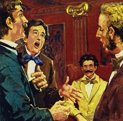 Strauss was persuaded to write an operetta when friends sang songs to his melodies by English School