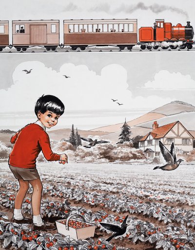 Strawberry picking by English School