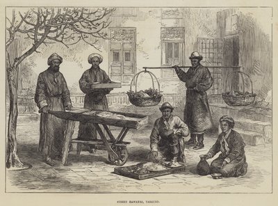 Street Hawkers, Yarkund by English School