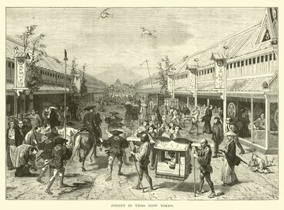 Street in Yedo, Now Tokyo by English School
