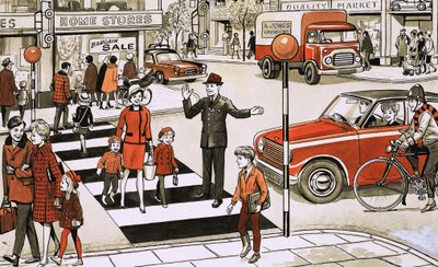 Street scene. Spot the mistakes puzzle by English School
