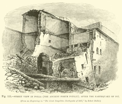 Street View in Polla after the Earthquake of 1857 by English School