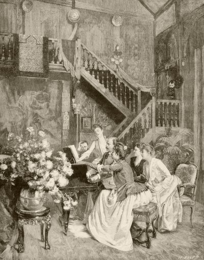 Studying a Music Score by English School