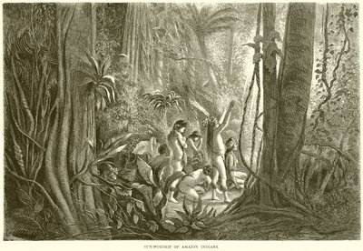 Sun-Worship of Amazon Indians by English School
