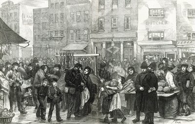 Sunday Morning in the New Cut, Lambeth by English School