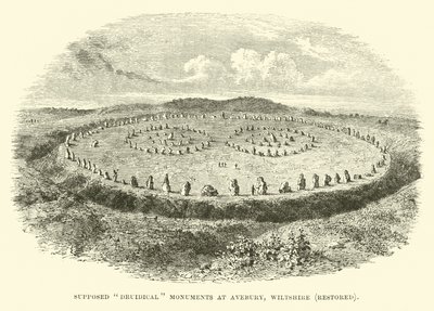Supposed Druidical Monuments at Avebury, Wiltshire, Restored by English School