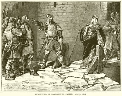 Surrender of Bamborough Castle by English School