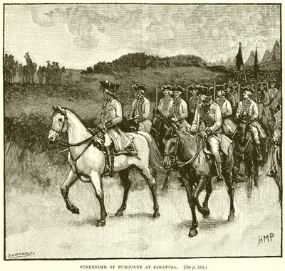 Surrender of Burgoyne at Saratoga by English School