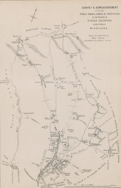 Survey of the Parish of St Mary, Islington by English School
