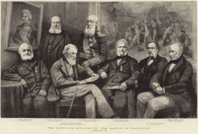 Surviving Officers of the Battle of Trafalgar by English School