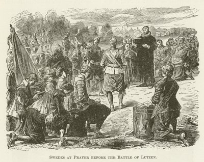 Swedes at Prayer before the Battle of Lutzen by English School